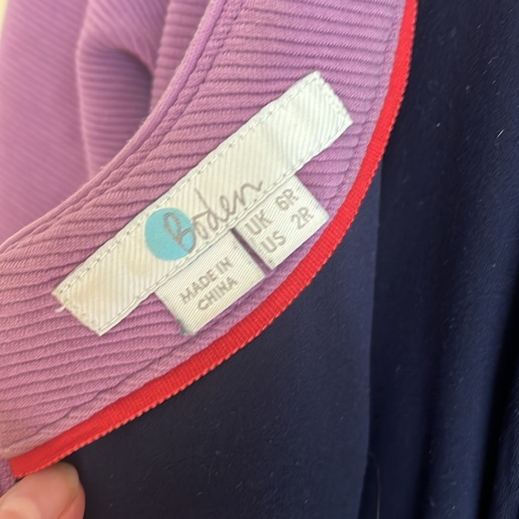 Boden Kaia Ottoman Textured Sheath Dress Lavender Sz 2 - Picture 5 of 8